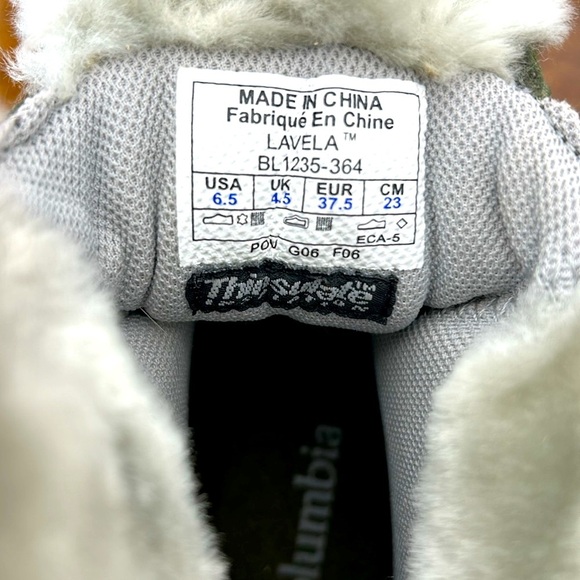 Columbia Waterproof Winter Lavela Boots Fur Snow Outdoor Women's 6.5 Hike Warm - Picture 8 of 9